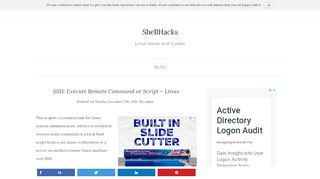 
                            2. SSH: Execute Remote Command or Script - Linux - ShellHacks