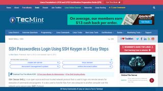 
                            5. SSH Passwordless Login Using SSH Keygen in 5 Easy Steps