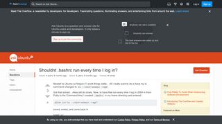 
                            4. ssh - Shouldnt .bashrc run every time I log in? - Ask Ubuntu
