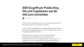 
                            6. SSH-Zugriff per Public-Key, Git und Capistrano auf …