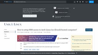 
                            9. sshd - How to setup SSH access to Arch Linux Iso (livecd) booted ...