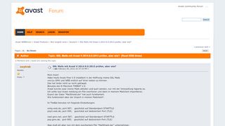 
                            6. SSL Mails mit Avast V.2014.9.0.2013 prüfen, aber wie?