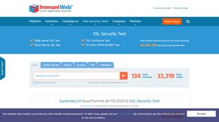 
                            3. SSL Security Test of feuerflamme.de - immuniweb.com