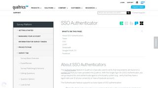 
                            2. SSO Authenticator - Qualtrics Support