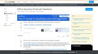 
                            7. SSO to Dynamics Portal with Salesforce - Stack Overflow