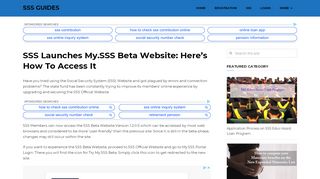 
                            4. SSS Launches My.SSS Beta Website: Here's How To Access It - SSS ...