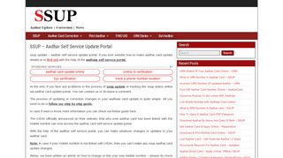 
                            1. SSUP - Aadhar Self Service Update Portal
