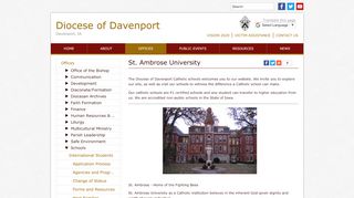 
                            7. St. Ambrose University - Diocese of Davenport - Davenport, IA