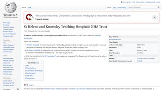 
                            7. St Helens and Knowsley Teaching Hospitals NHS Trust - Wikipedia