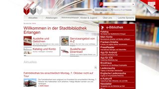 
                            6. Stadtbibliothek Erlangen - Startseite