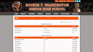 
                            8. Staff - Booker T. Washington Senior High School