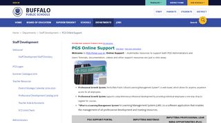 
                            3. Staff Development / PGS Online Support - Buffalo Public Schools