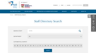 
                            7. Staff Directory Search - NIE