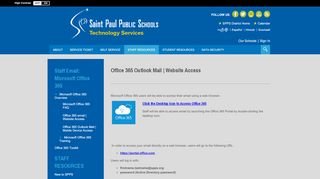 
                            1. Staff Email: Microsoft Office 365 / Office 365 email | Website Access