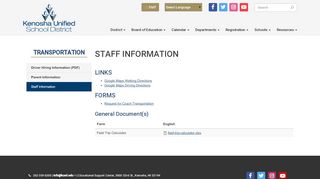 
                            5. Staff Information | Kenosha Unified School District