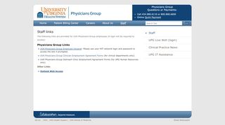 
                            9. Staff links — Portal - University of Virginia Physicians Group