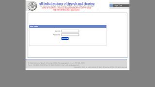 
                            3. Staff Login - All India Institute of Speech and Hearing