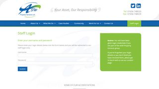 
                            7. Staff Login - ASW Property Services Ltd