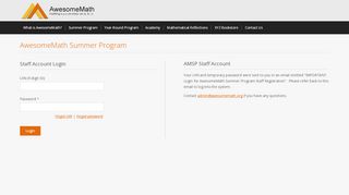 
                            2. Staff Login – AwesomeMath