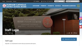 
                            9. Staff Login - DCDSB