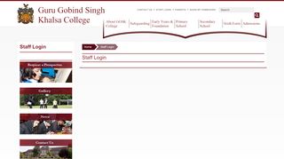 
                            5. Staff Login - Guru Gobind Singh Khalsa College