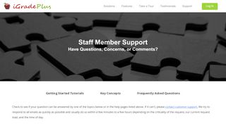 
                            1. Staff Member Support - iGrade Plus