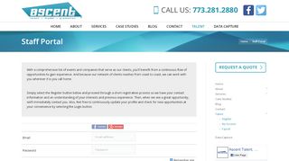 
                            4. Staff Portal - Ascent Talent