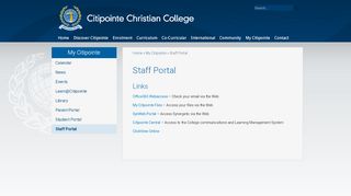 
                            3. Staff Portal - Citipointe Christian College