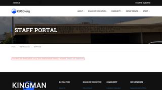 
                            7. Staff Portal – Kingman Unified School District