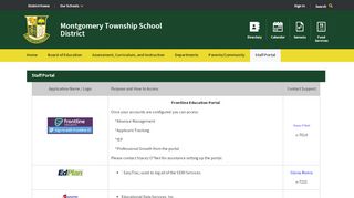 
                            9. Staff Portal / Link Library - Montgomery Township School District