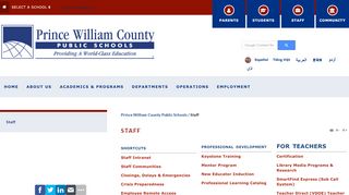 
                            3. Staff - Prince William County Public Schools