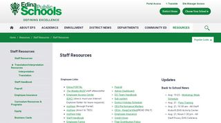 
                            2. Staff Resources - Edina Public Schools