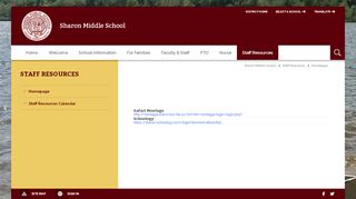 
                            2. Staff Resources / Homepage - Sharon Public Schools