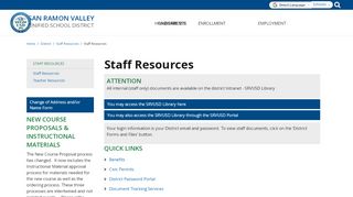 
                            5. Staff Resources ... - San Ramon Valley Unified School District