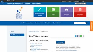 
                            4. Staff Resources - Seattle Public Schools