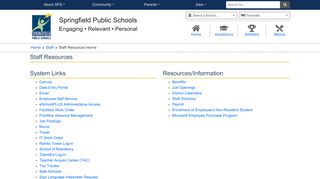 
                            8. Staff Resources - Springfield Public Schools