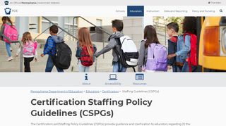 
                            9. Staffing Guidelines - Pennsylvania Department of Education - PA.gov