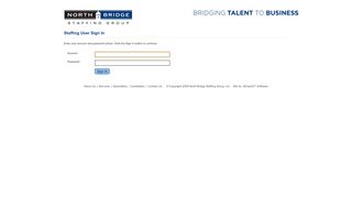 
                            2. Staffing User Sign In - North Bridge Staffing Group