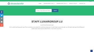 
                            4. staff.luxairgroup.lu - LuxairGroup Employees Login
