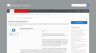 
                            6. Standard Benutzerkonto - windows-10-forum.com