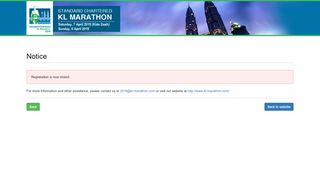 
                            2. Standard Chartered KL Marathon 2018: Registration