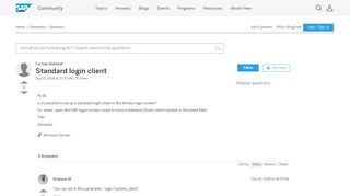 
                            4. Standard login client - SAP Q&A