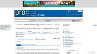 
                            7. Standardizing dose prescriptions: An ASTRO white paper - Practical ...