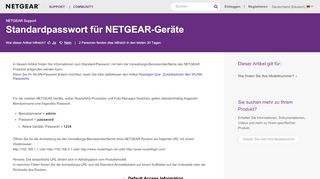 
                            5. Standardpasswort für NETGEAR-Geräte | Answer | NETGEAR …