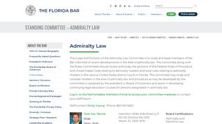 
                            9. Standing Committee – Admiralty Law – The Florida Bar