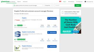 
                            9. Staples Preferred customer account manager Reviews ...