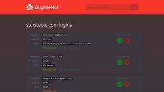 
                            10. starstable.com passwords - BugMeNot