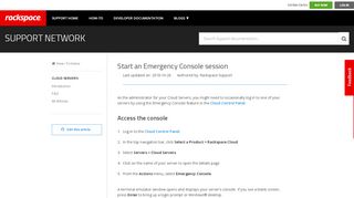 
                            3. Start an Emergency Console session - …