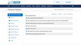 
                            5. Start and Stop Service – KC Water