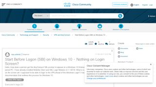 
                            9. Start Before Logon (SBl) on Windows 10 ... - Cisco …